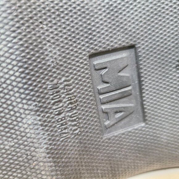 MIA 80's Chunky Platform Slide Black Sandals US 8.5 Retro Style - Picture 9 of 16